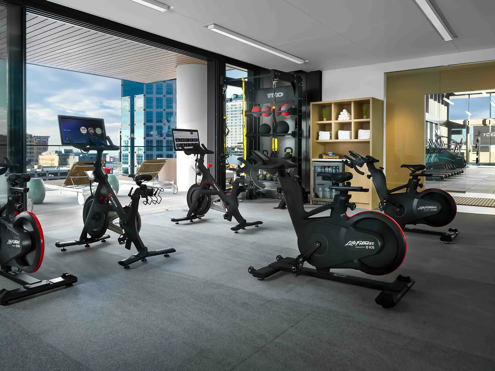 Fitness Center with Yoga and Spin